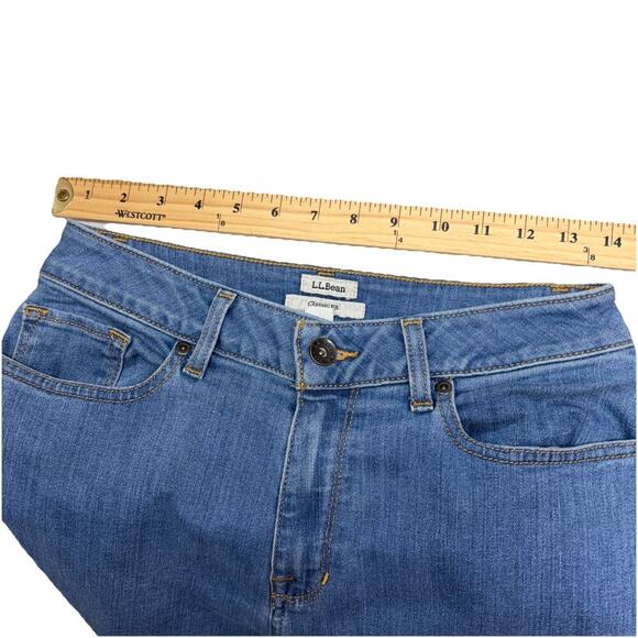 LL Bean Womens Jeans Size 6 M/T Blue Classic Fit Medium tall med Wash denim - Picture 7 of 12